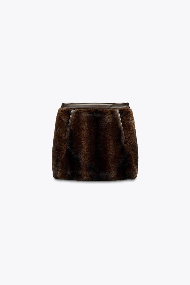 FAUX FUR SHORT SKIRT LIMITED EDITION