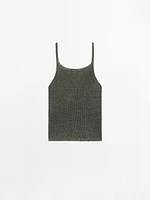 Faded strappy knit top