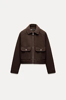 BLOUSON DOUX À ZIP