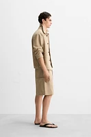 SUEDE CARGO SHORTS