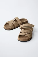 EMBROIDERED LEATHER SANDALS