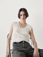 Wool blend knit top