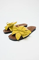 LEATHER FLORAL SANDALS