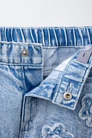 FLORAL DENIM SHORTS