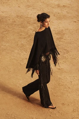 LIMITED EDITION SUEDE FRINGE CAPE