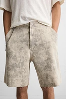 ABSTRACT PRINT CARPENTER POCKET SHORTS
