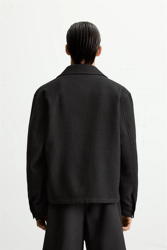 TEXTURED REGULAR FIT OVERSHIRT