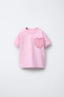 PRINTED HEART PATCH T-SHIRT