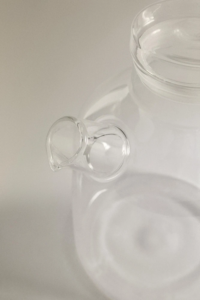 BOROSILICATE GLASS PITCHER WITH LID