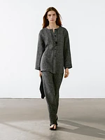 100% linen deconstructed jacket