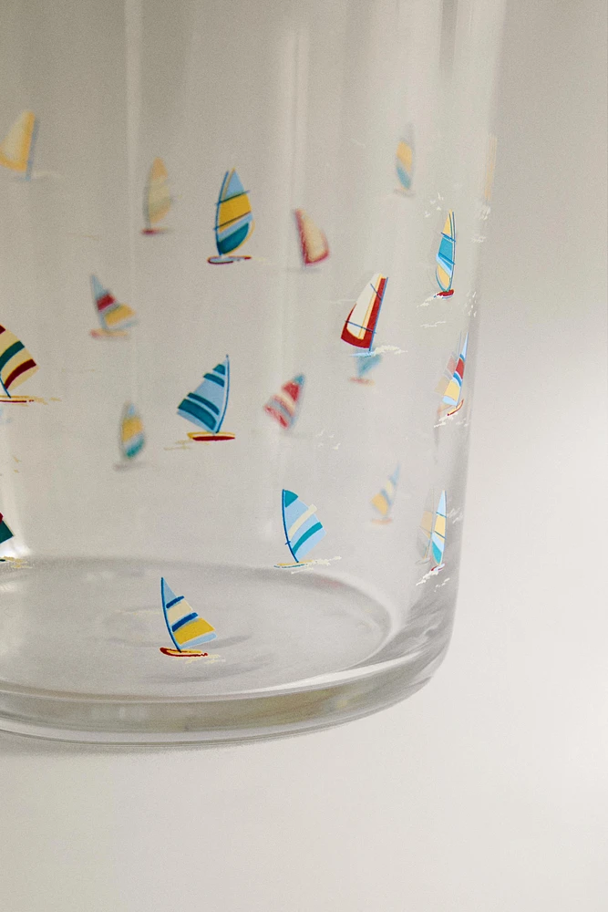 VERRE EN VERRE RECYCLABLE MOTIF