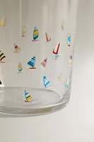 VERRE EN VERRE RECYCLABLE MOTIF
