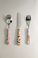 CHILDREN’S CHEETAH CUTLERY SET (SET OF 3)