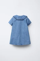 STRIPED DENIM DRESS