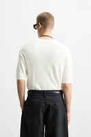 TEXTURED KNIT T-SHIRT