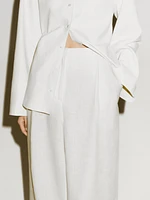 Straight-leg flowing trousers with dart detail - Limited Edition