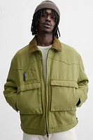 CONTRASTING COLLAR JACKET