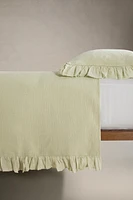 TEXTURED BEDSPREAD WITH RUFFLE TRIM