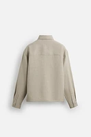 LINEN TEXTURED OVERSHIRT