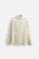 LIMITED EDITION 100% LINEN ABSTRACT PRINT SHIRT