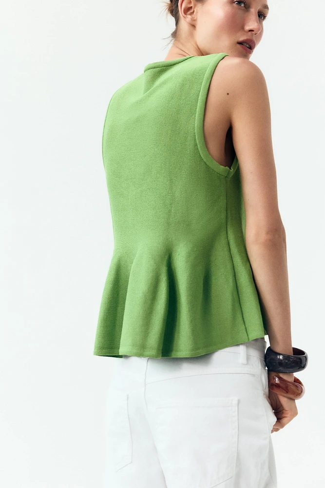 TOP EN MAILLE PÉPLUM