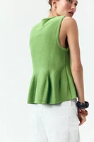 TOP EN MAILLE PÉPLUM