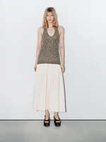Contrast long dress - Studio