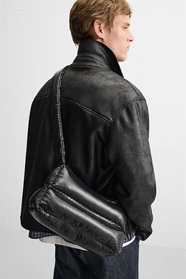 SHINY QUILTED CROSSBODY BAG