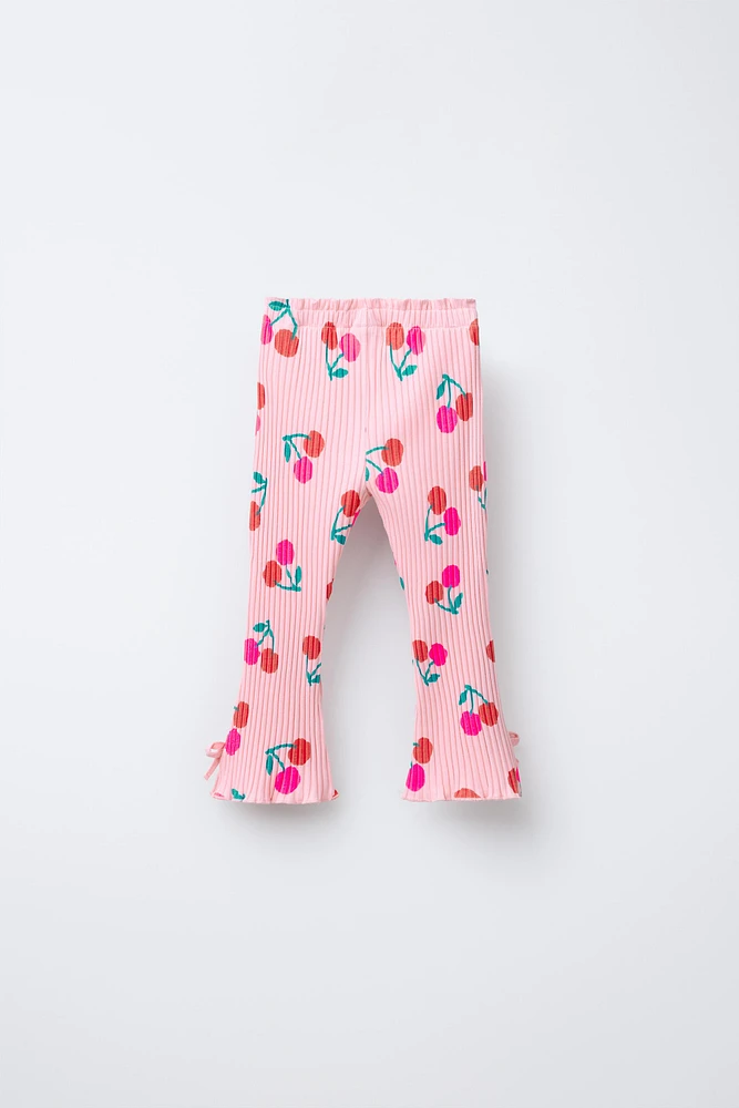 LEGGING FLARE RIB IMPRIMÉ