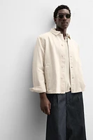 TEXTURED WEAVE OVERSHIRT