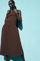 TEXTURED MIDI SKIRT