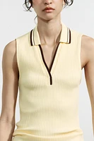 RIBBED POLO