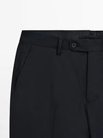 Pantalon de costume en laine mélangée