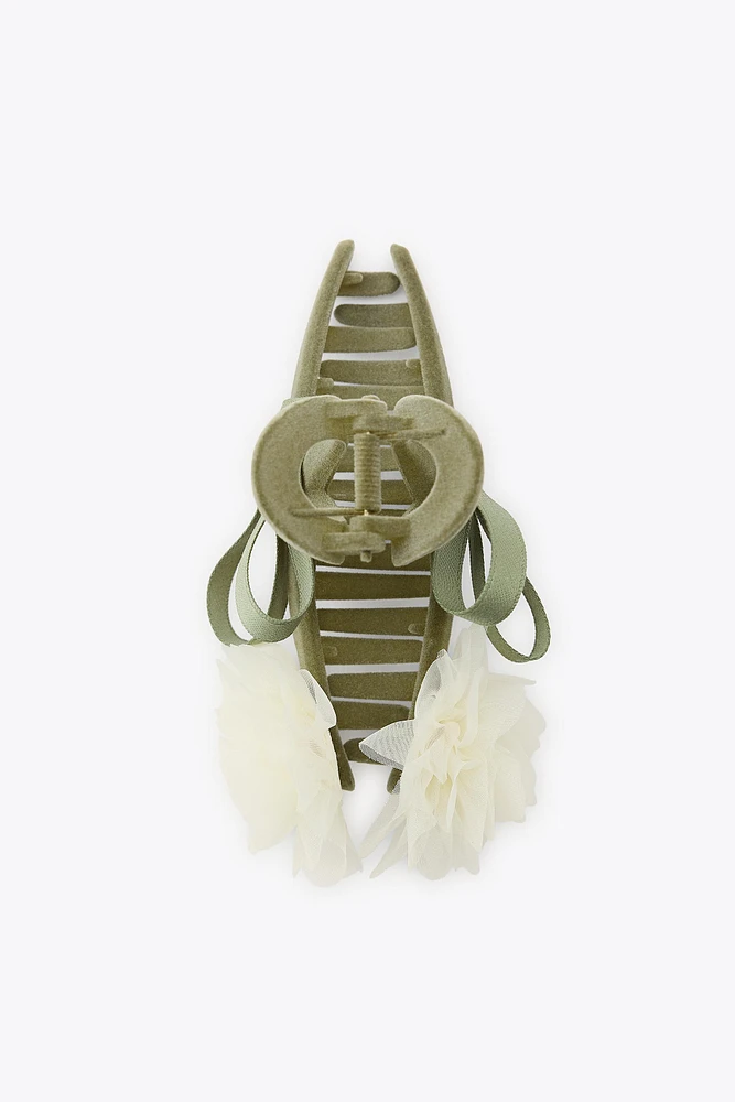 ORGANZA FLOWER HAIR CLIP
