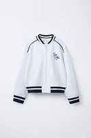 PIQUÉ BOMBER JACKET WITH MODAL