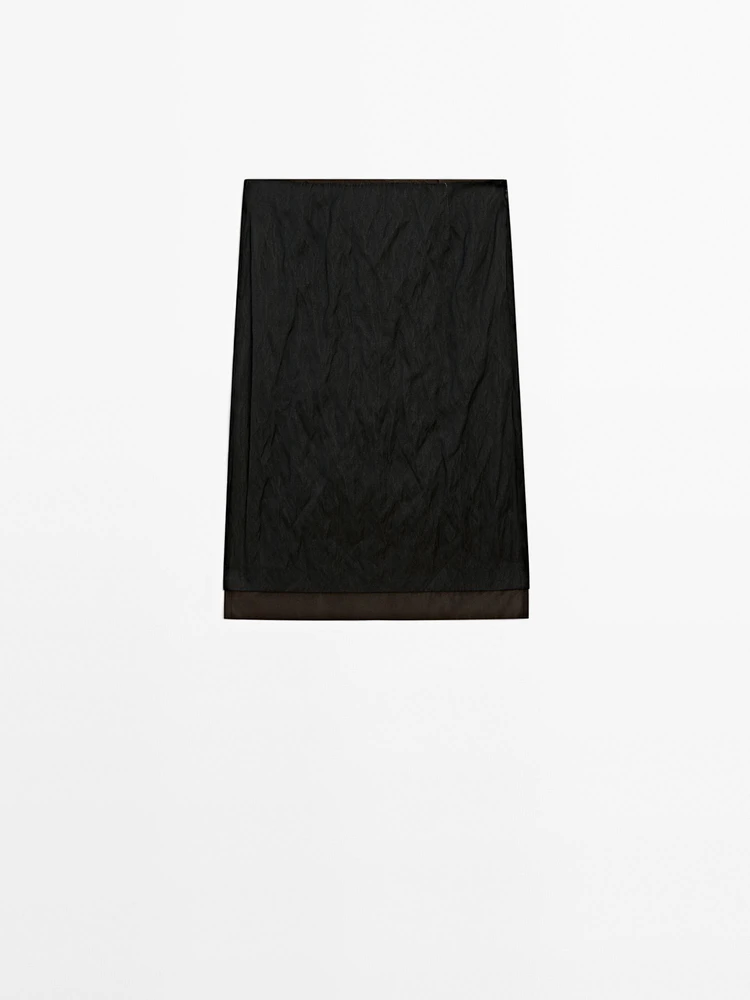 Jupe double tissu texturé