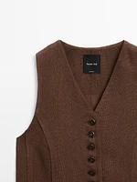 Gilet long en lin