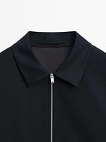 Veste à fermeture Éclair en coton mélangé
