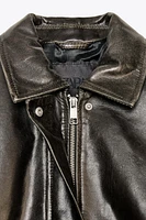 BLOUSON BOMBER EN CUIR 100 % ZW COLLECTION LIMITED EDITION