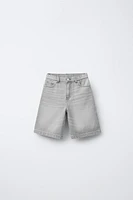 WIDE FIT DENIM SHORTS