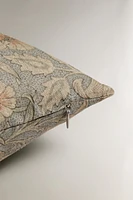 MORRIS & CO. WASHED LINEN PRINTED THROW PILLOW COVER