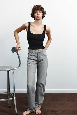 TRF MID-RISE STRAIGHT LEG JEANS