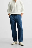 PANTALON REGULAR FIT DÉLAVÉ