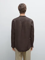 Chemise regular à col mao