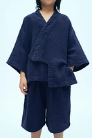 WRAP DENIM KIMONO X FANGLU LIN