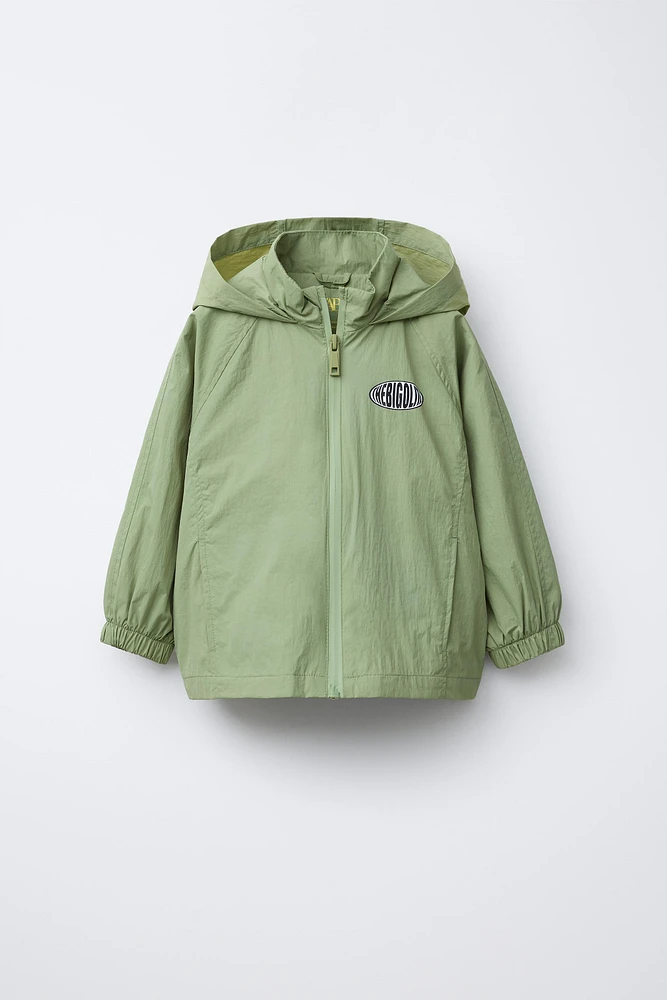 HOODED WATER REPELLENT RAINCOAT