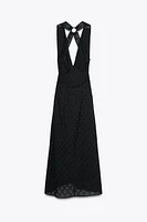 OPENWORK EMBROIDERED DRESS