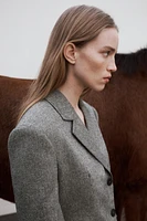 HEATHERED DOUBLE-BREASTED BLAZER
