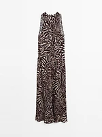 Robe midi fluide imprimée