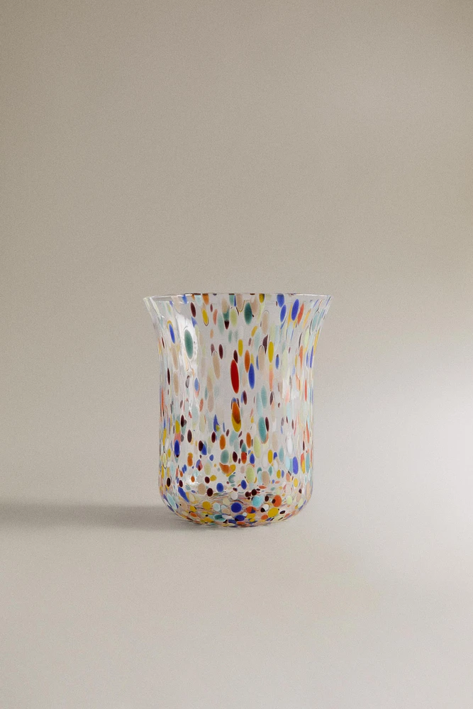 VERRE SOUFFLÉ RECYCLABLE TACHETÉ